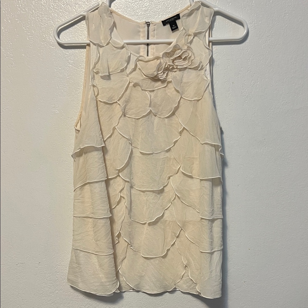 Ann Taylor | Elegant Cream Sleeveless Top